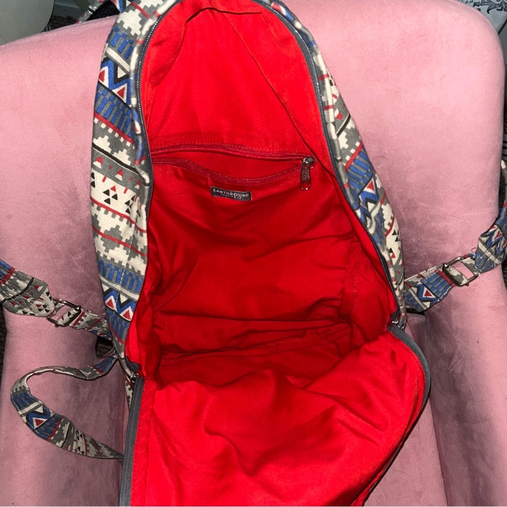 ❤️🤍💙 soft denim Backpack - Picture 8 of 10